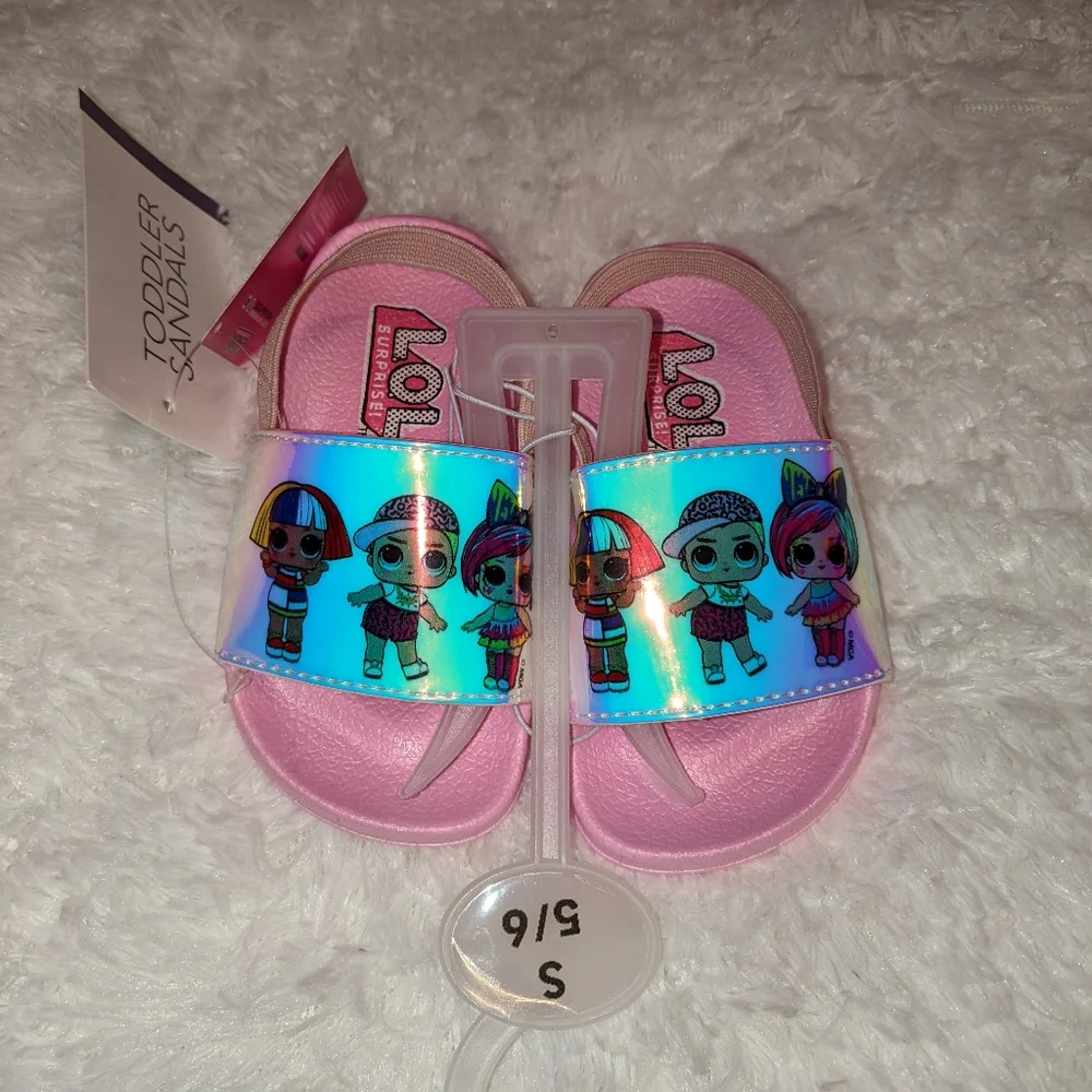 Nwts LOL surprise! Toddler girl slides/sandals - Picture 2 of 13
